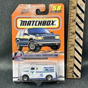 Vintage Matchbox 1999 International Armored Car White #58 Diecast READ